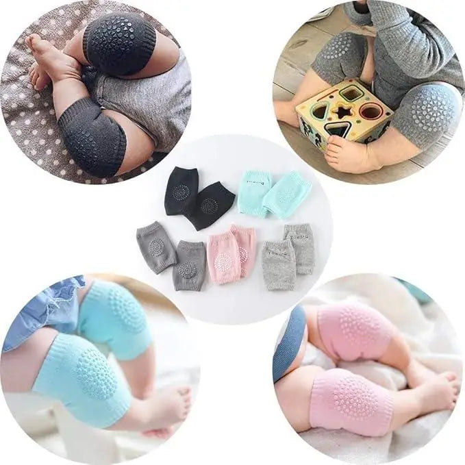Premium Anti-Slip Baby Crawling Knee Pads (2 Pair Pack)