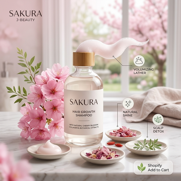 Sakura Hair Growth Shampoo 300ml 🌸 Stronger, Shinier Hair